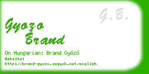 gyozo brand business card