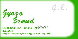 gyozo brand business card